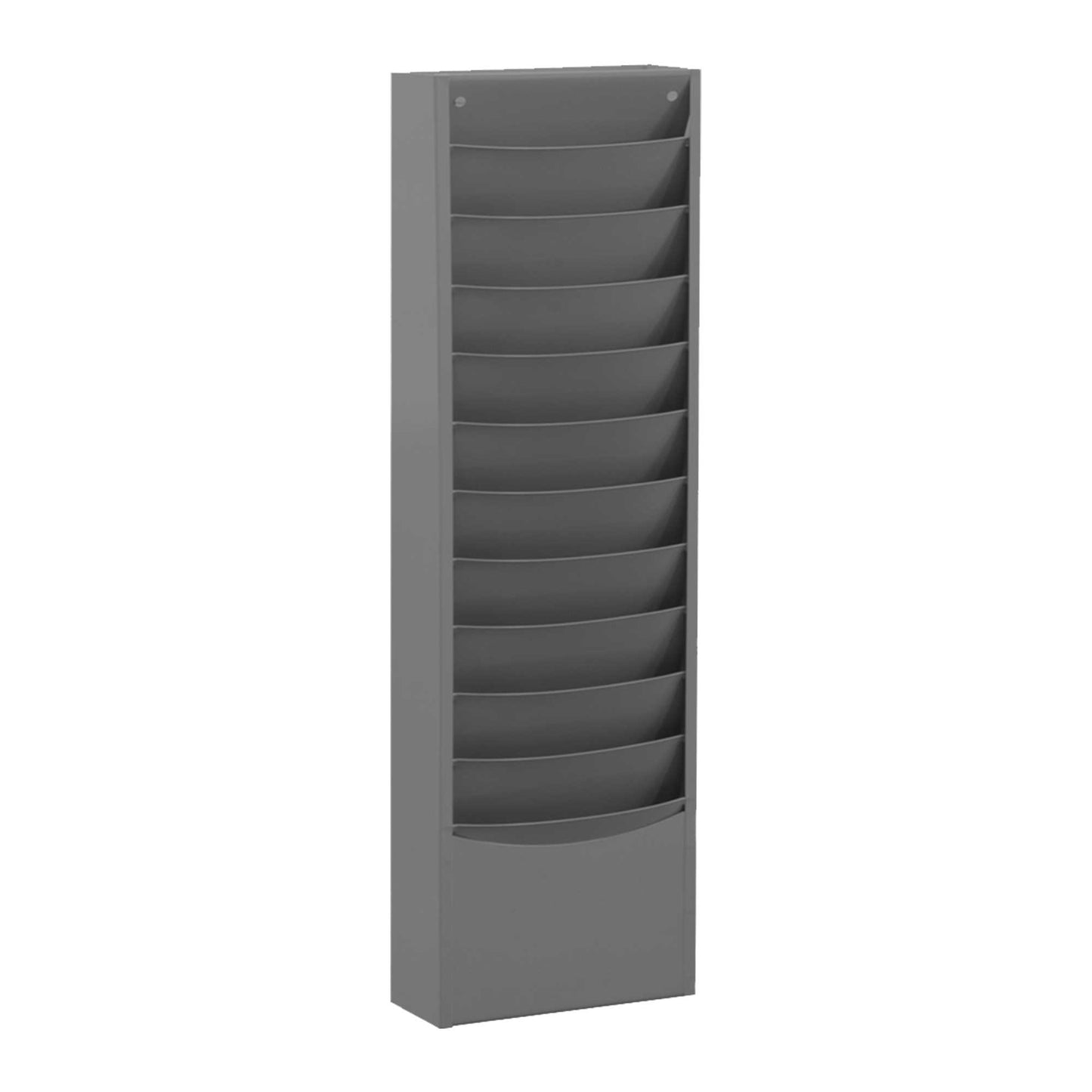 Durham 402-95 LITERATURE RACK, 11 POCKETS, GRAY