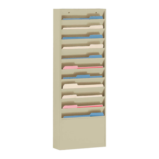 Durham 405-75 LITERATURE RACK, 11 LARGE POCKETS, TAN