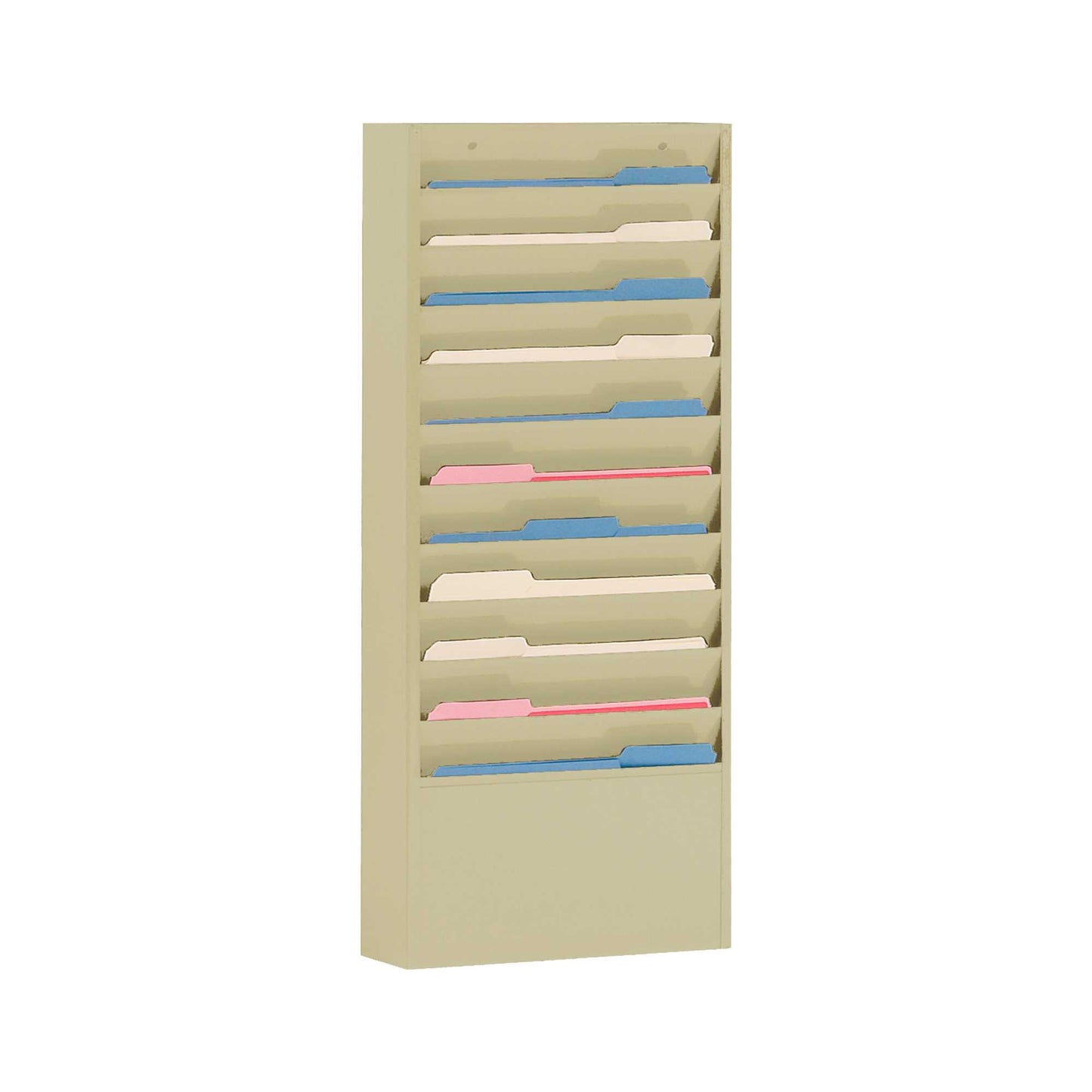 Durham 406-75 LITERATURE RACK, 10 LARGE POCKETS, TAN