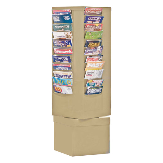 Durham 410-75 ROTARY LIT RACK, 44 OPENINGS, TAN