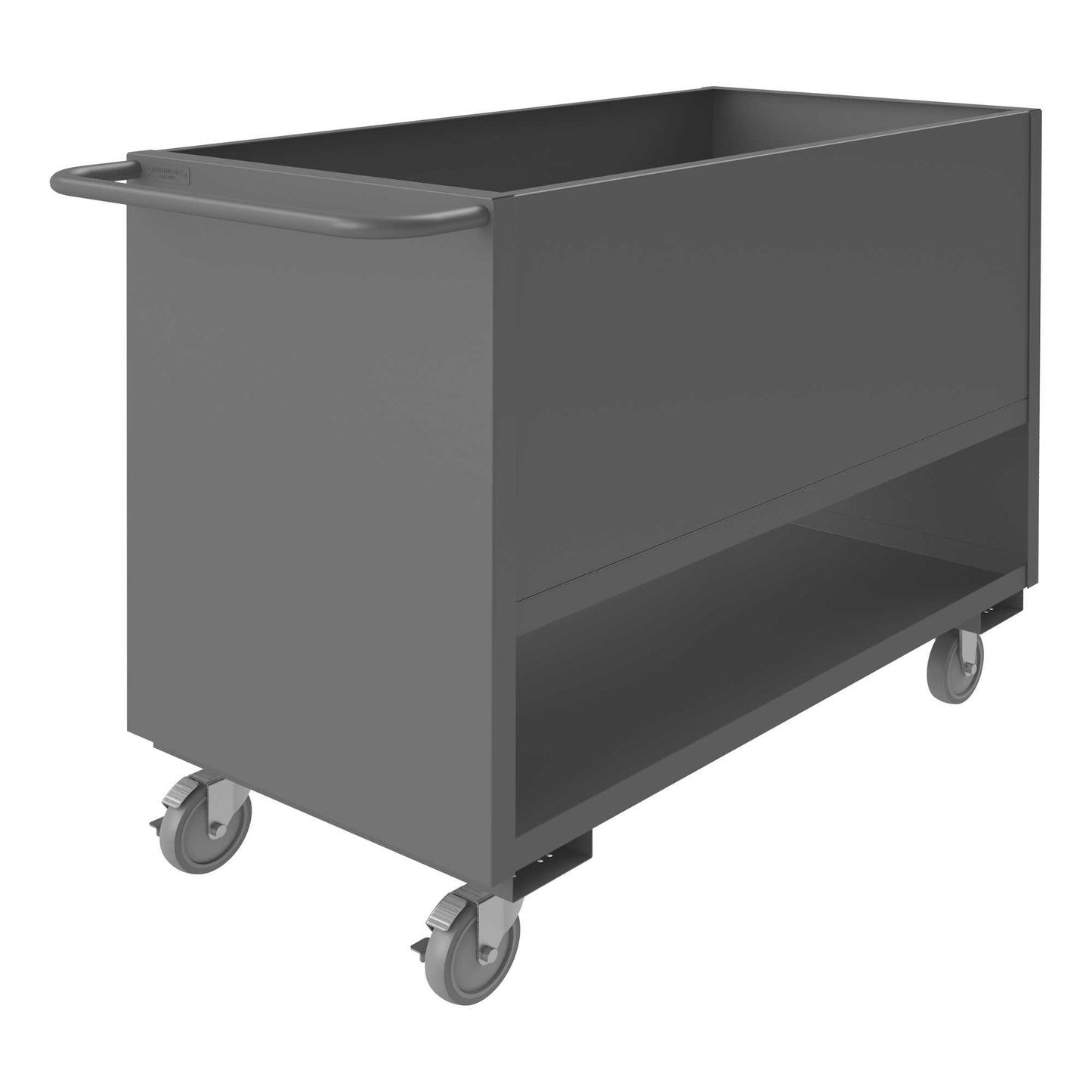 Durham 4SLT-2448-1.2K-95 4 SIDED, SOLID, LOW DECK TRUCK, 2 SHELVES, 48 X 24