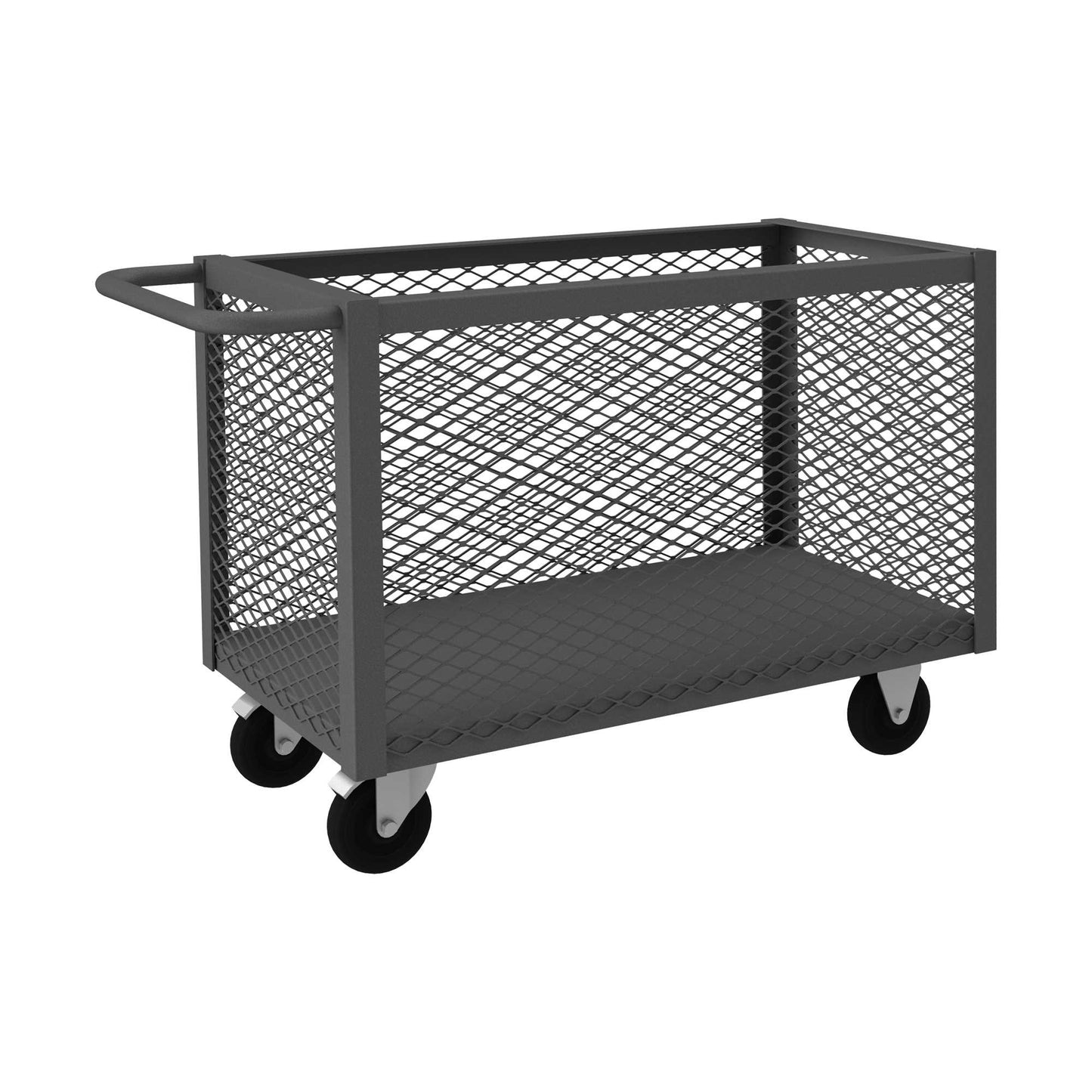 Durham 4ST-EX-1836-5PO-95 4 SIDED MESH BOX TRUCK, TUBULAR HANDLE, 36 X 18