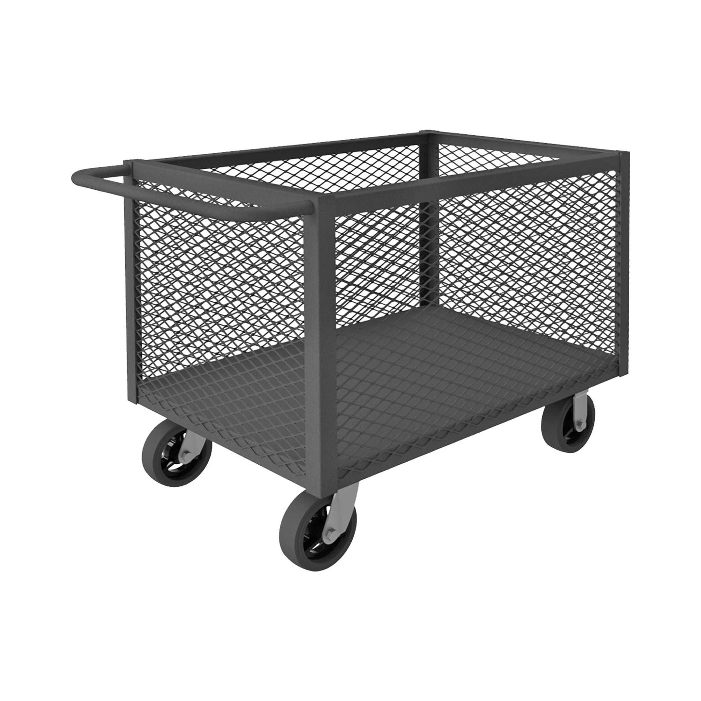 Durham 4ST-EX-306033-6MR-95 4 SIDED MESH BOX TRUCK, TUBULAR HANDLE, 60 X 30