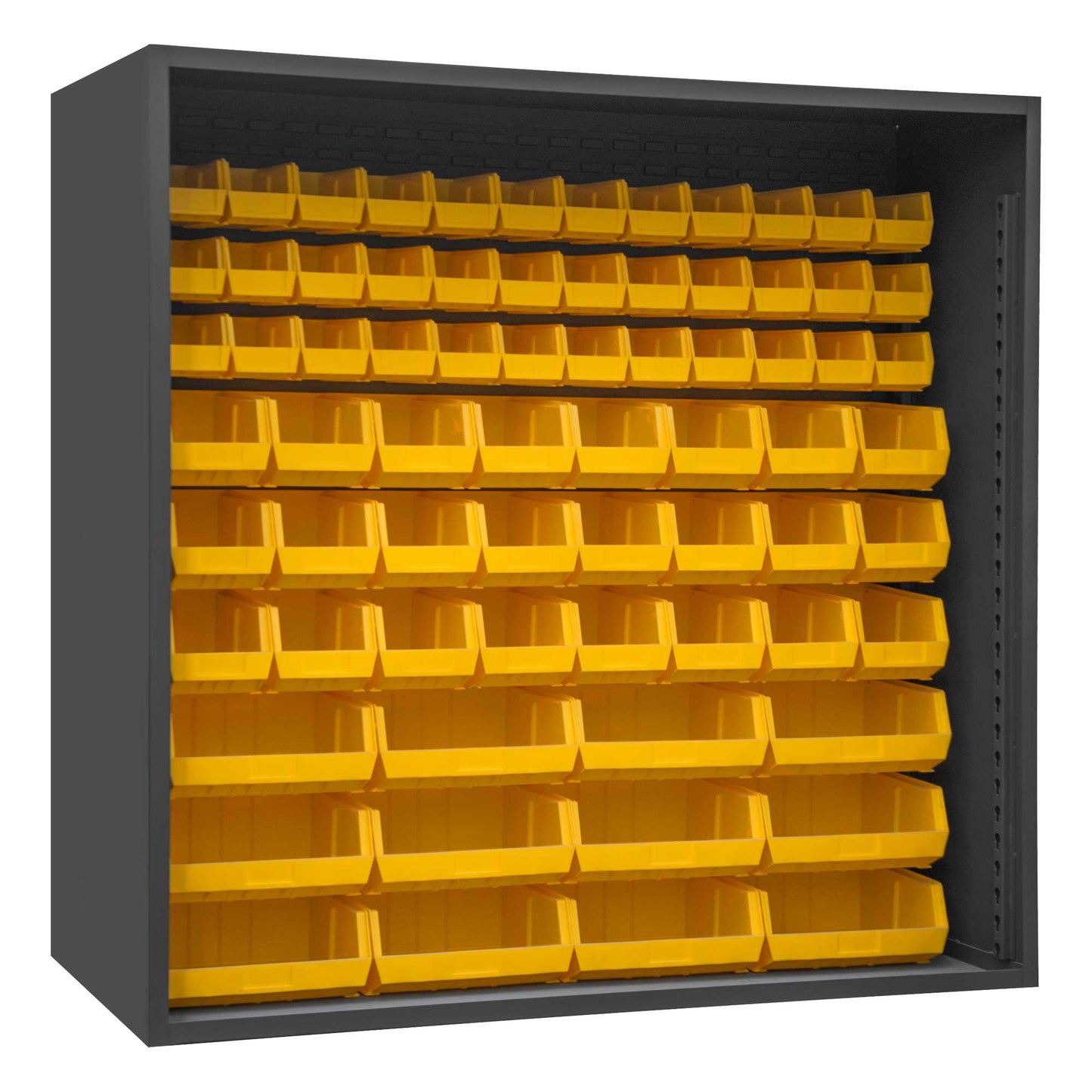 Durham 5023-72-95 ENCLOSED SHELVING, 12 GAUGE, 72 YELLOW BINS , 72 X 24 X 72