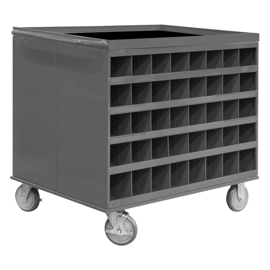 Durham 664-95 2 SIDED STOCK CART, 80 BIN OPENINGS, 34 X 24 X 30