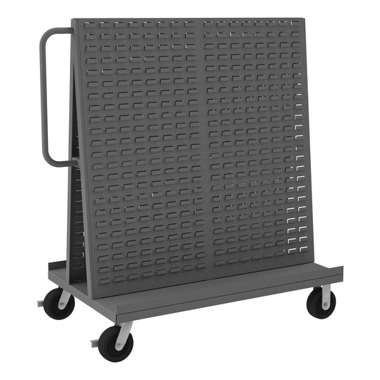 Durham AF-3048-LP-95 A-FRAME TRUCK, LOUVERED PANELS, GRAY, 30 X 54-1/2 X 57