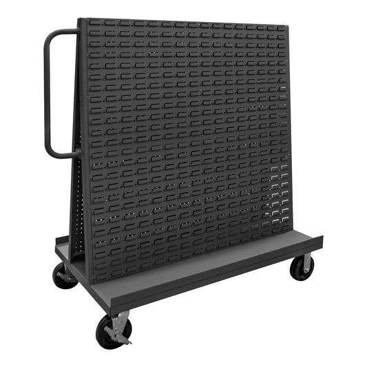 Durham AF-3048-PBLP-95 A-FRAME TRUCK, PEGBOARD & LOUVERED PANEL, GRAY, 30 X 54-1/2 X 57