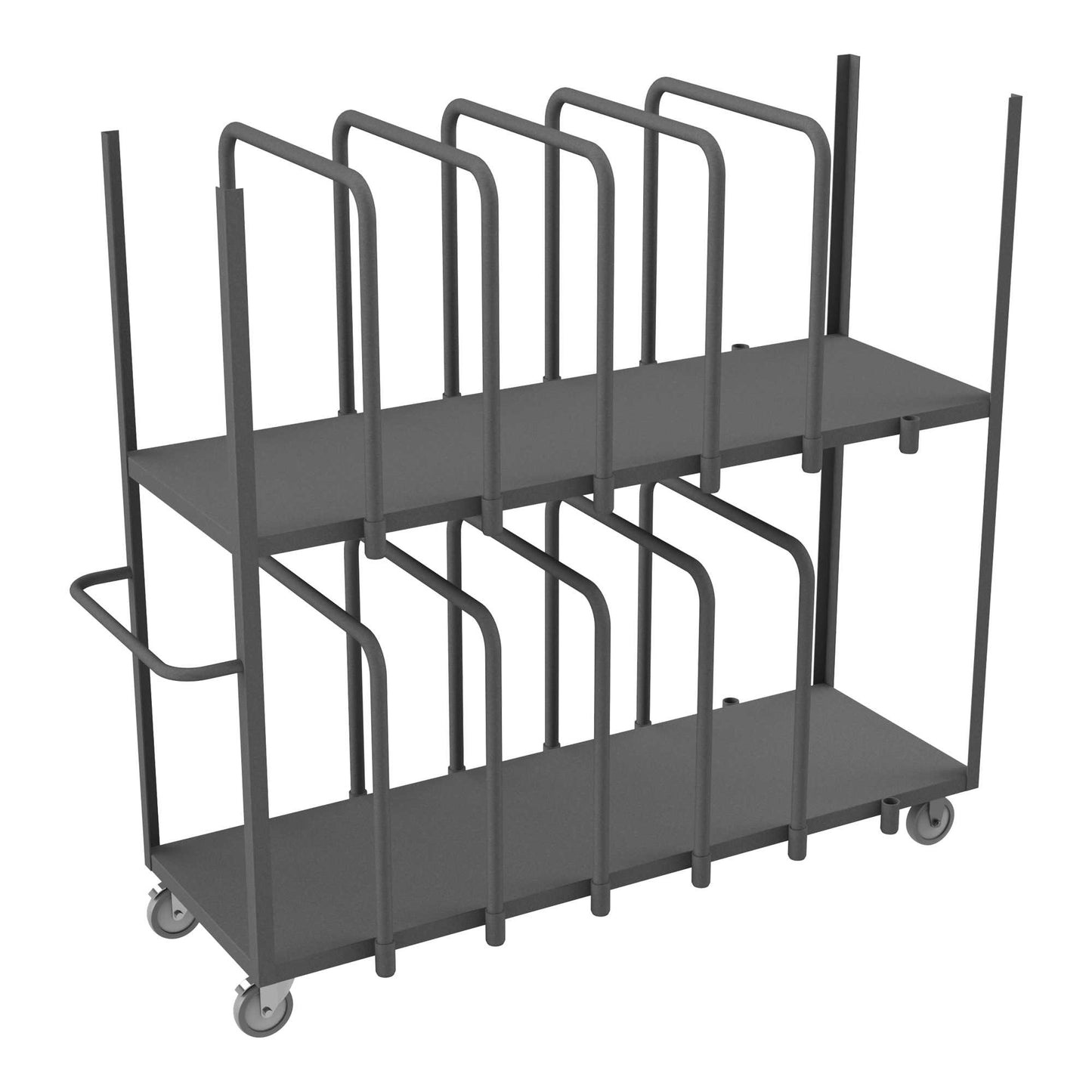 Durham APT10V-2472-2-5PU-95 ADJUSTABLE PANEL MOVING TRUCK, 2 LEVELS, 10 REMOVABLE DIVIDERS, 27-5/16 X 78-1/4 X 70