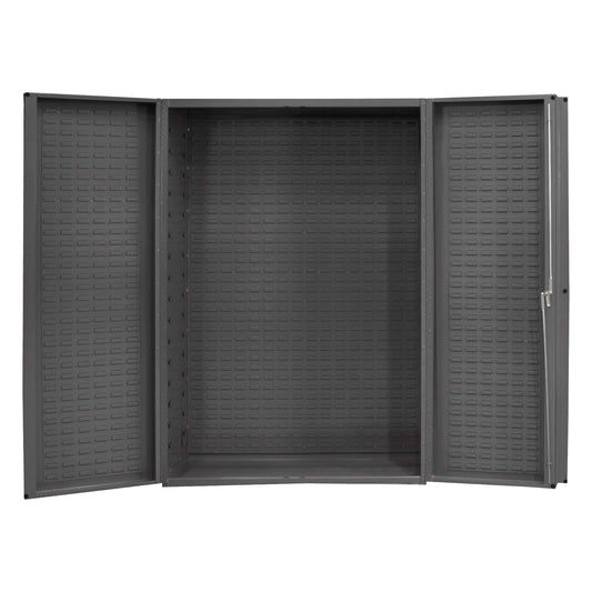 Durham DC-482472-BDLP-95 CUSTOMIZABLE CABINET WITH LOUVERED PANEL , 48 X 24 X 72