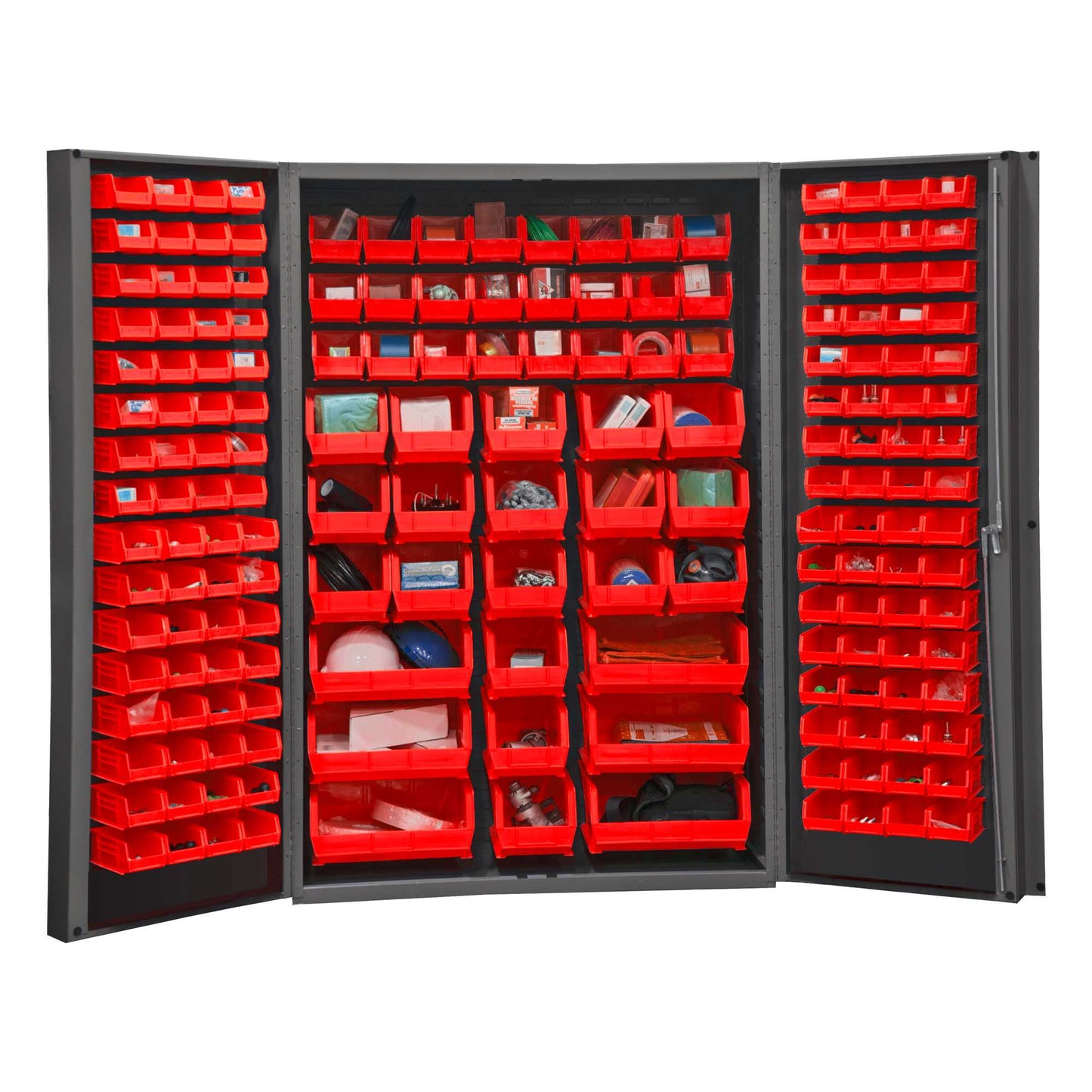 Durham DC48-176-1795 CABINET, 14 GAUGE, 176 RED BINS , 48 X 24 X 72