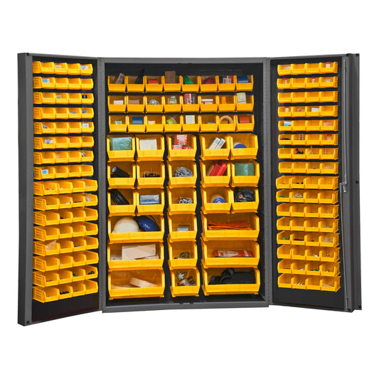 Durham DC48-176-95 CABINET, 14 GAUGE, 176 YELLOW BINS , 48 X 24 X 72