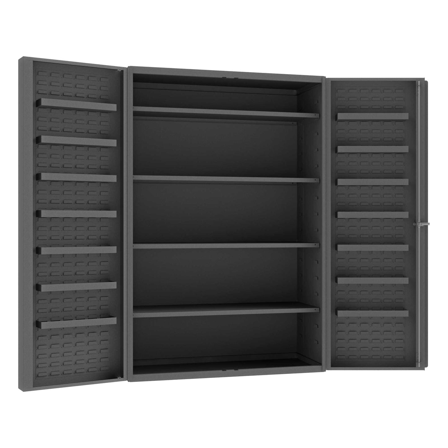 Durham DC48-4S14DS-95 CABINET, 14 GAUGE, 4 SHELVES, 14 DOOR TRAYS , 48 X 24 X 72