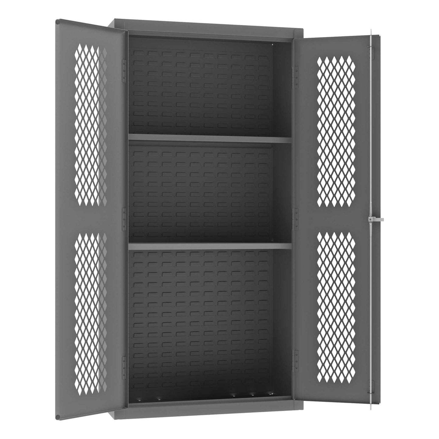 Durham EMDC-361872-2S-95 VENTILATED SHELVES CABINET, 14 GAUGE, 2 SHELVES , 36 X 18 X 72