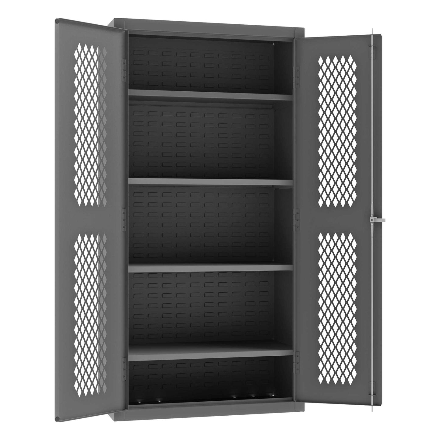 Durham EMDC-361872-95 VENTILATED SHELVES CABINET, 14 GAUGE, 4 SHELVES , 36 X 18 X 72