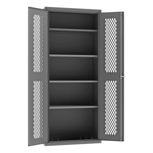 Durham EMDC-361884-95 VENTILATED SHELVES CABINET, 14 GAUGE, 4 SHELVES , 36 X 18 X 84