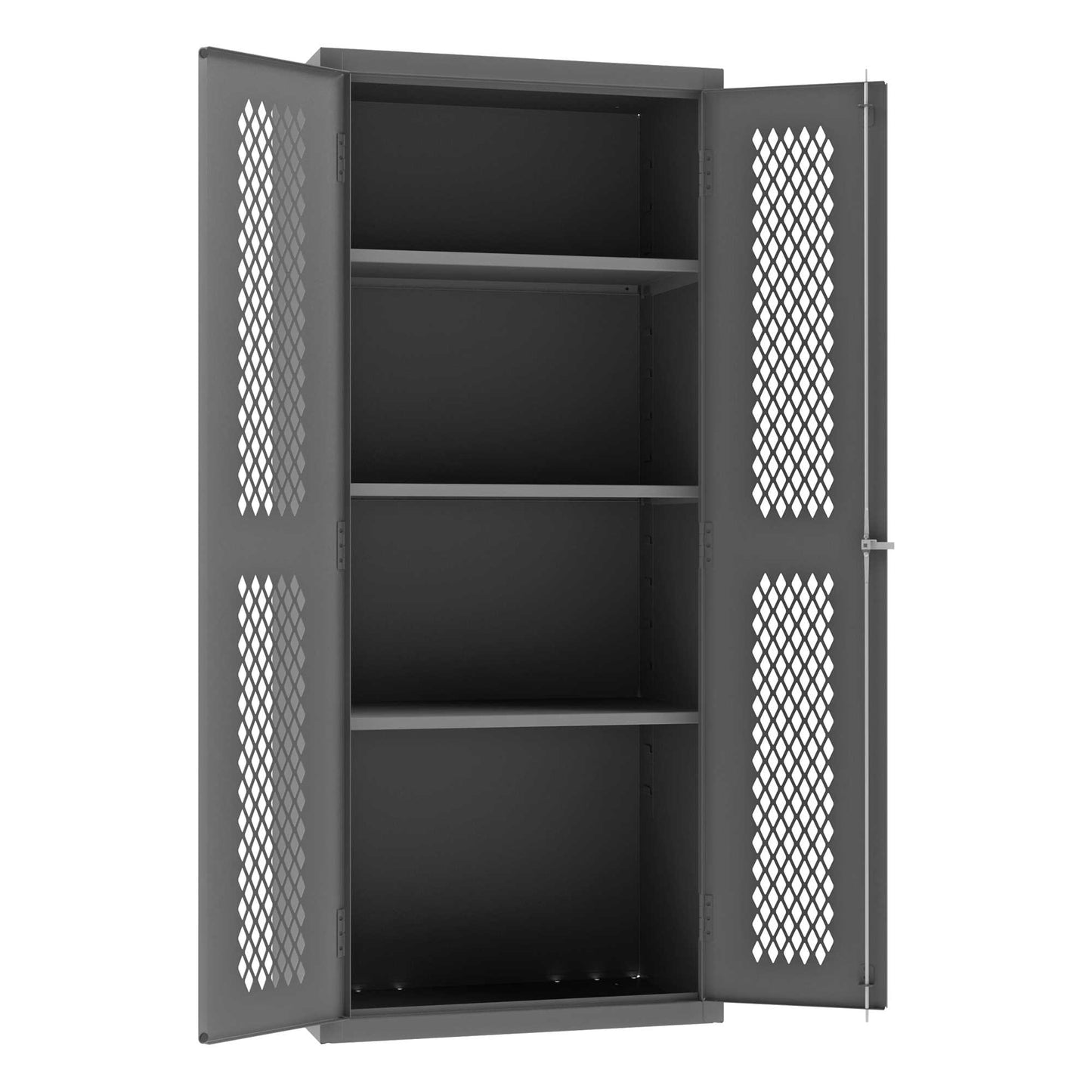 Durham EMDC-362484-95 VENTILATED SHELVES CABINET, 14 GAUGE, 3 SHELVES , 36 X 24 X 84