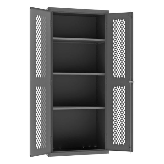 Durham EMDC-362484-95 VENTILATED SHELVES CABINET, 14 GAUGE, 3 SHELVES , 36 X 24 X 84