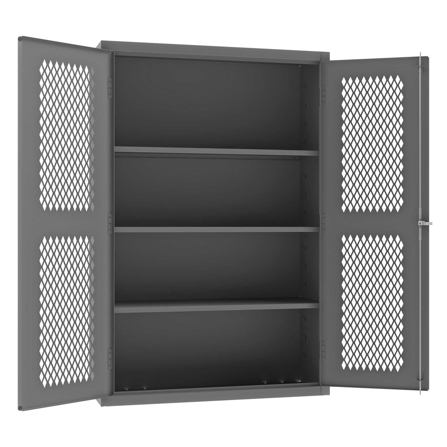 Durham EMDC-481872-95 VENTILATED SHELVES CABINET, 14 GAUGE, 3 SHELVES , 48 X 18 X 72