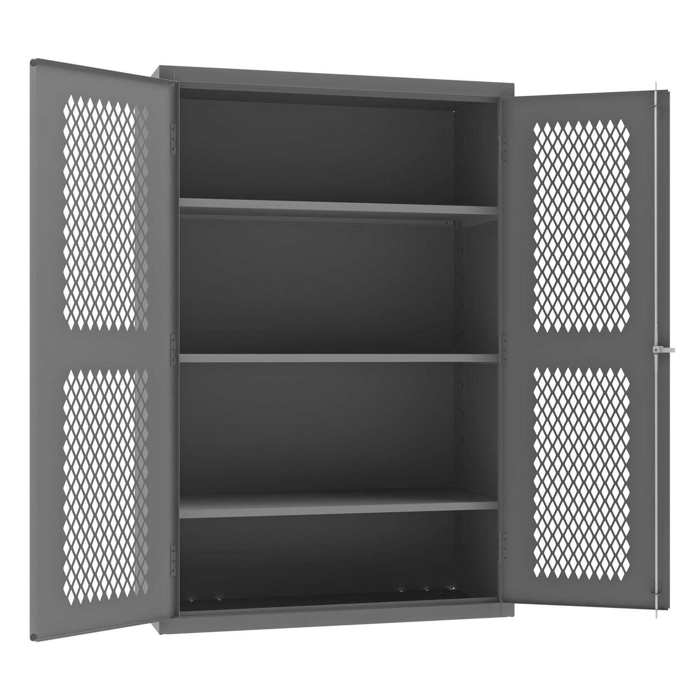 Durham EMDC-482472-95 VENTILATED SHELF CABINET, 14 GAUGE, 3 SHELVES , 48 X 24 X 72