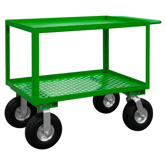 Durham GC-2448-2-10PN-83T GARDEN CART, 2 PERFORATED SHELVES, 24-1/4 X 54-1/4 X 35