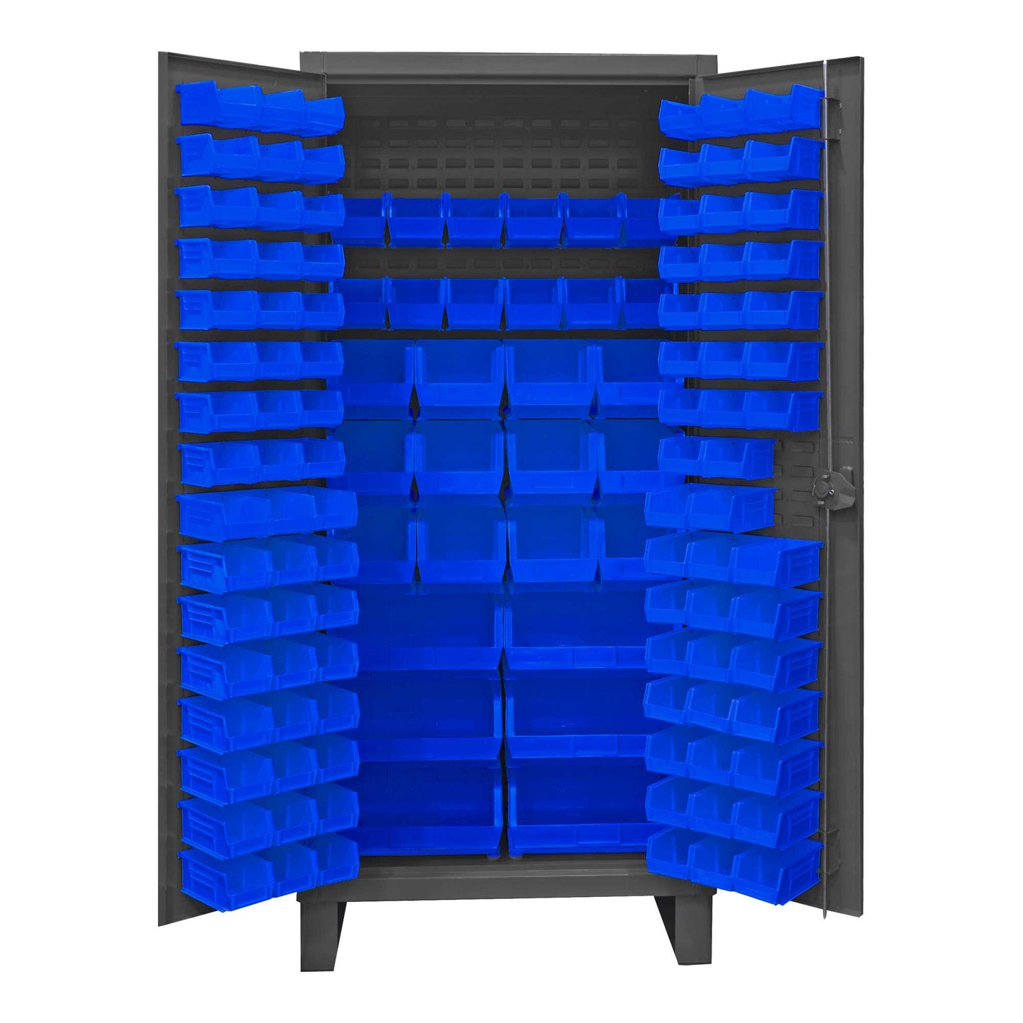 Durham HDC36-126-5295 CABINET, 12 GAUGE, 126 BLUE BINS , 36 X 24 X 78