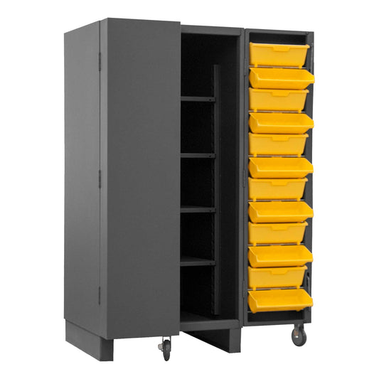 Durham HDC36-DC24TB4S95 CABINET, 12 GAUGE, 4 SHELVES, 24 TILT BINS , 36 X 36 X 78