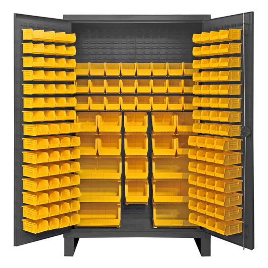 Durham HDC48-162-95 CABINET, 12 GAUGE, 162 YELLOW BIN , 48 X 24 X 78