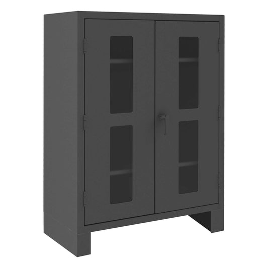 Durham HDCC244866-3S95 CLEARVIEW CABINET, 12 GAUGE, 3 SHELVES , 48 X 24 X 66