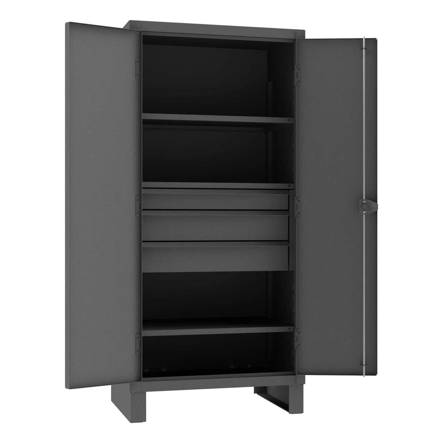 Durham HDCD243678-3M95 CABINET, 12 GAUGE, 3 SHELVES, 3 DRAWERS , 36 X 24 X 78