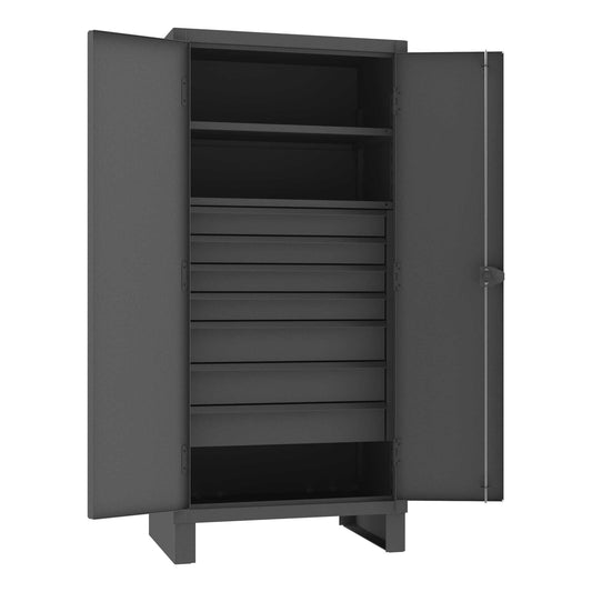 Durham HDCD243678-7B95 CABINET, 12 GAUGE, 2 SHELF, 7 DRAWERS , 36 X 24 X 78