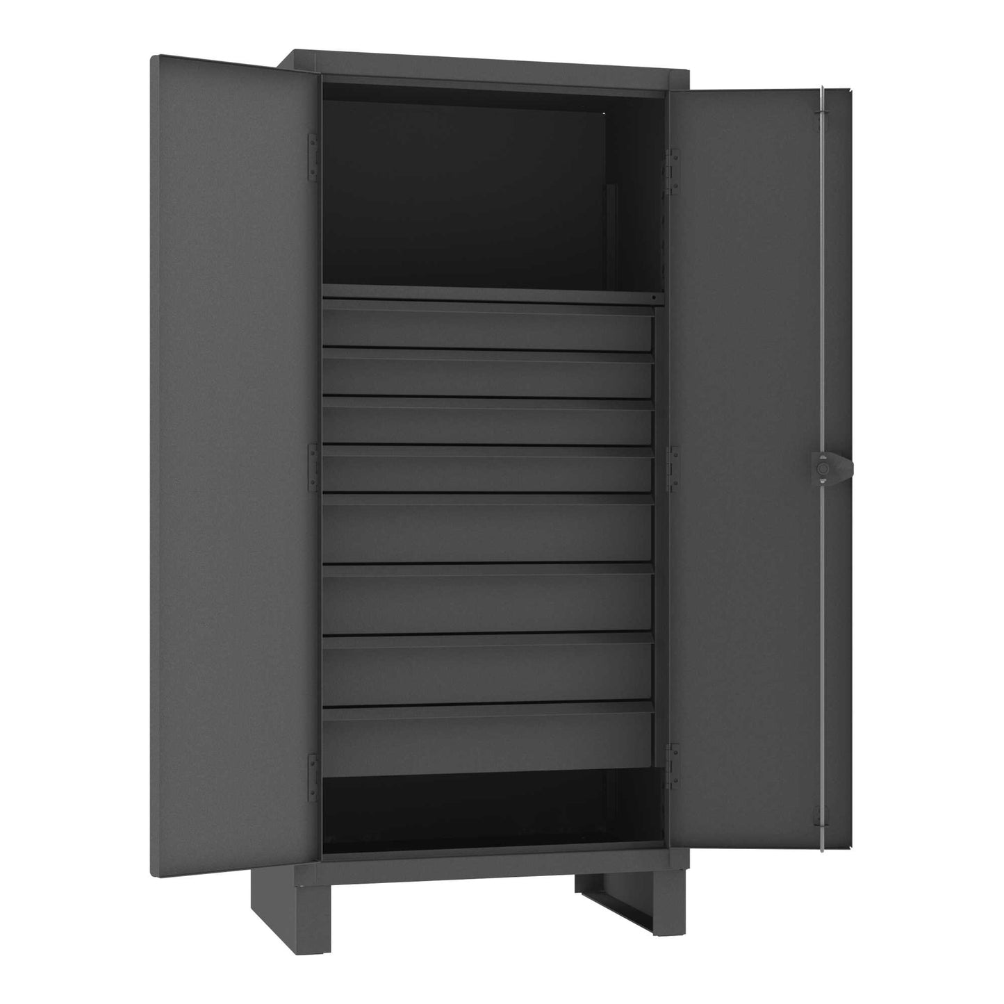 Durham HDCD243678-8M95 CABINET, 12 GAUGE, 1 SHELF, 8 DRAWERS , 36 X 24 X 78