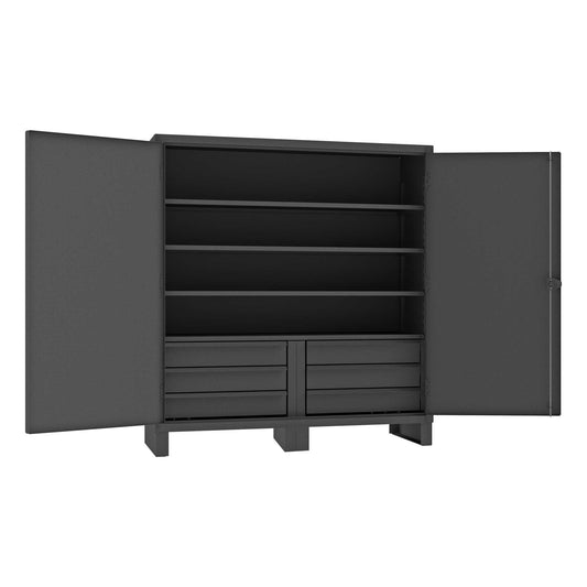 Durham HDCD247278-6B95 CABINET, 12 GAUGE, 4 SHELVES, 6 DRAWERS , 72 X 24 X 78