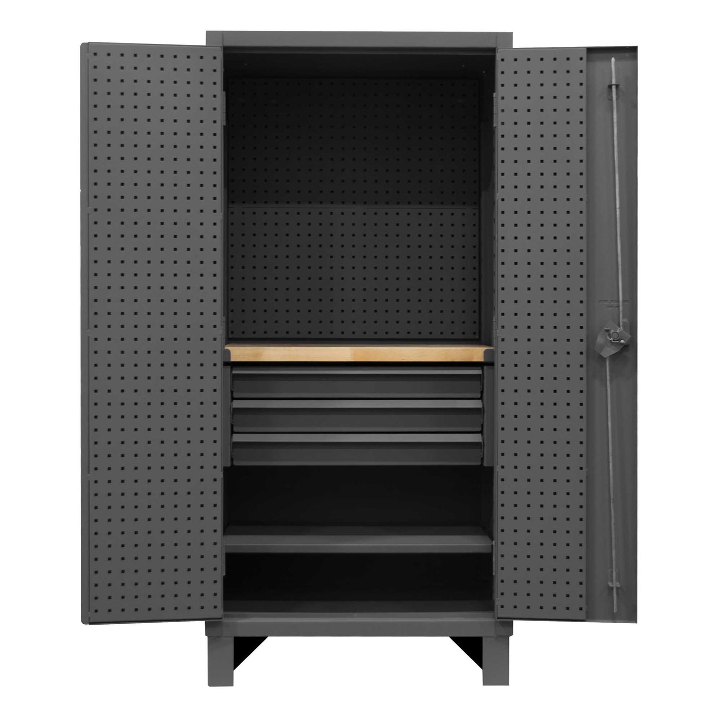 Durham HDCDPWT243678-3M95 CABINET, 12 GAUGE, 1 SHELF, 3 DRAWERS , 36 X 24 X 78