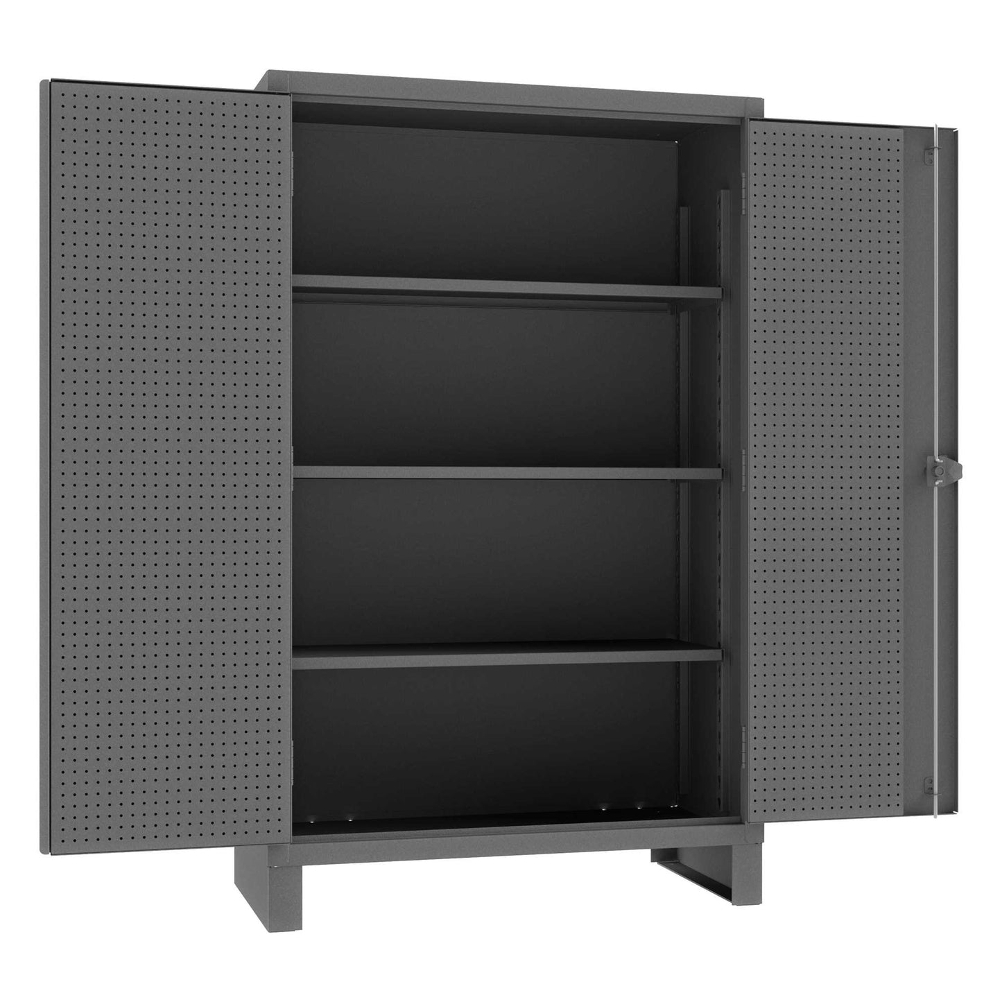 Durham HDCP244878-3S95 PEGBOARD CABINET, 12 GAUGE, 3 ADJUSTABLE SHELVES , 48 X 24 X 78