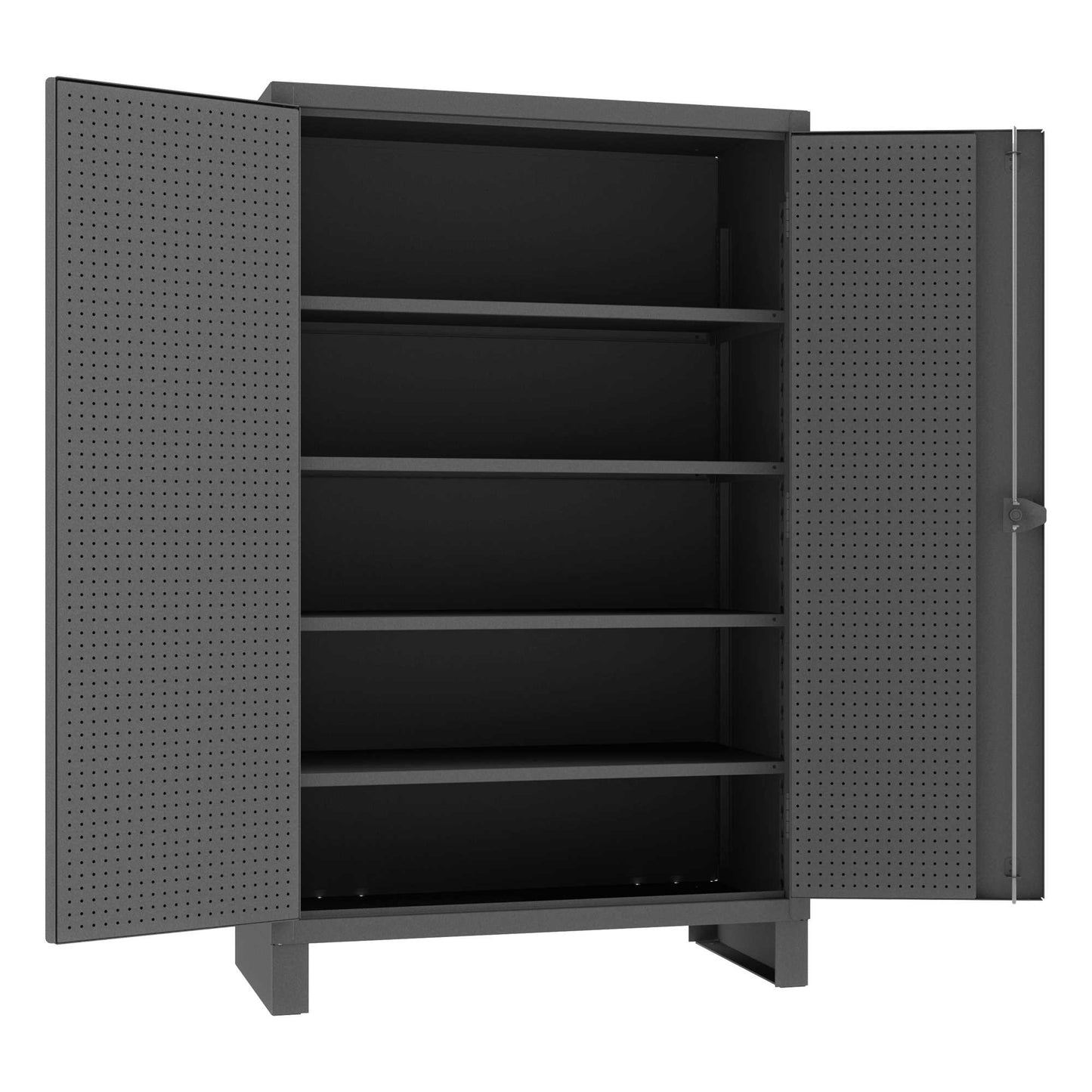 Durham HDCP244878-4S95 PEGBOARD CABINET, 12 GAUGE, 4 ADJUSTABLE SHELVES , 48 X 24 X 78