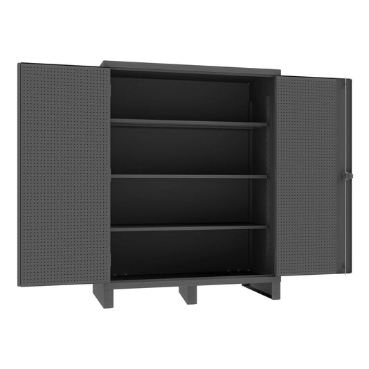 Durham HDCP306078-3S95 PEGBOARD CABINET, 12 GAUGE, 3 ADJUSTABLE SHELVES , 60 X 30 X 78