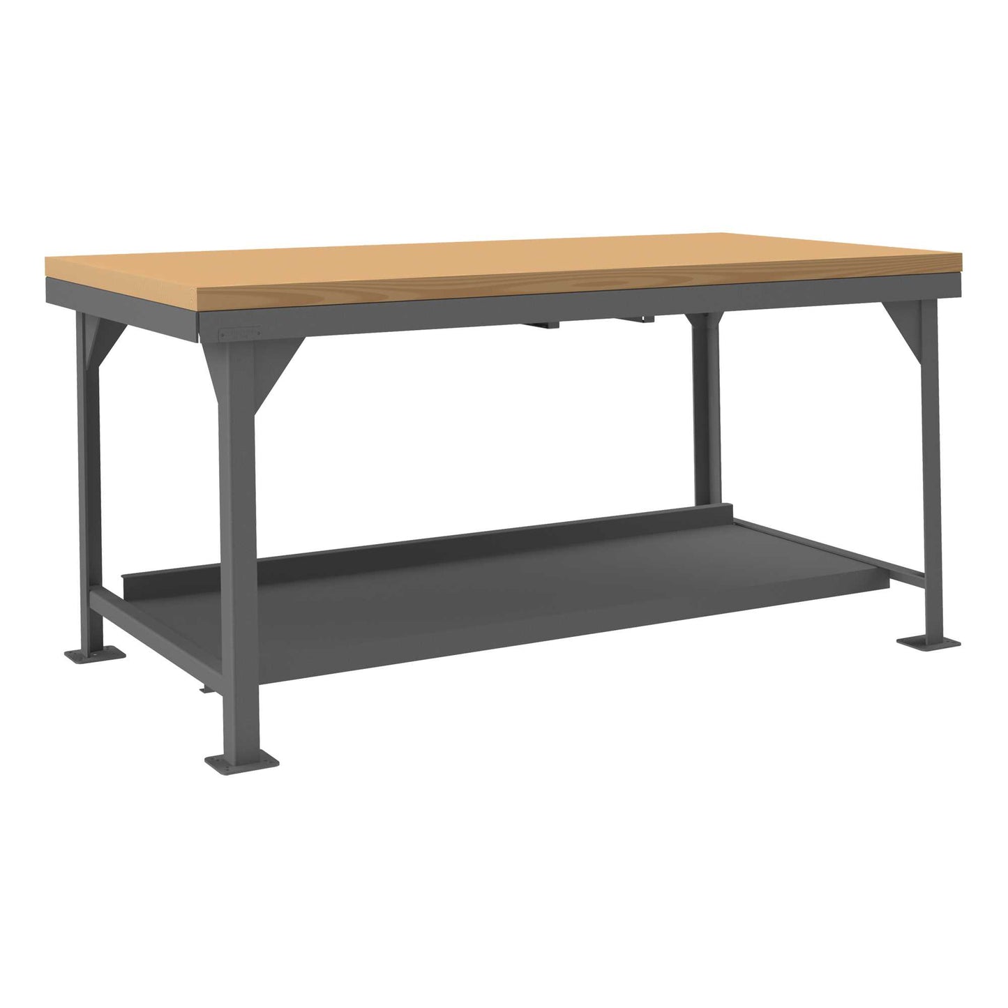 Durham HDWB-MT-3672-95 HEAVY DUTY WORKBENCH WITH MAPLE TOP, 72 X 36