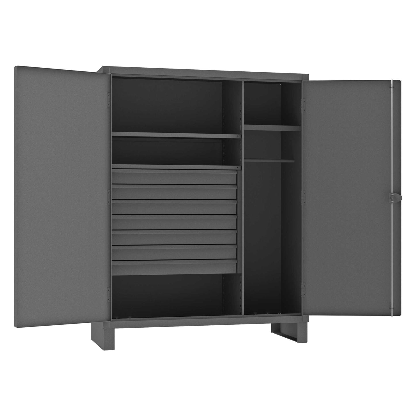 Durham HDWC244878-7M95 WARDROBE CABINET, 3 SHELVES, 7 DRAWERS, HANGER BAR , 48 X 24 X 78