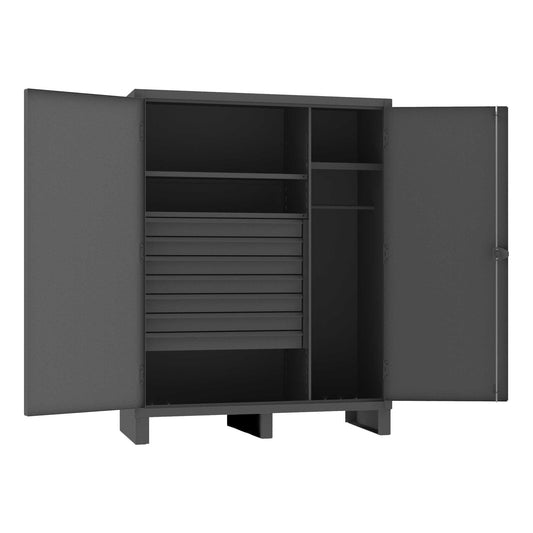 Durham HDWC246078-7M95 WARDROBE CABINET, 3 SHELVES, 7 DRAWERS, HANGER BAR , 60 X 24 X 78