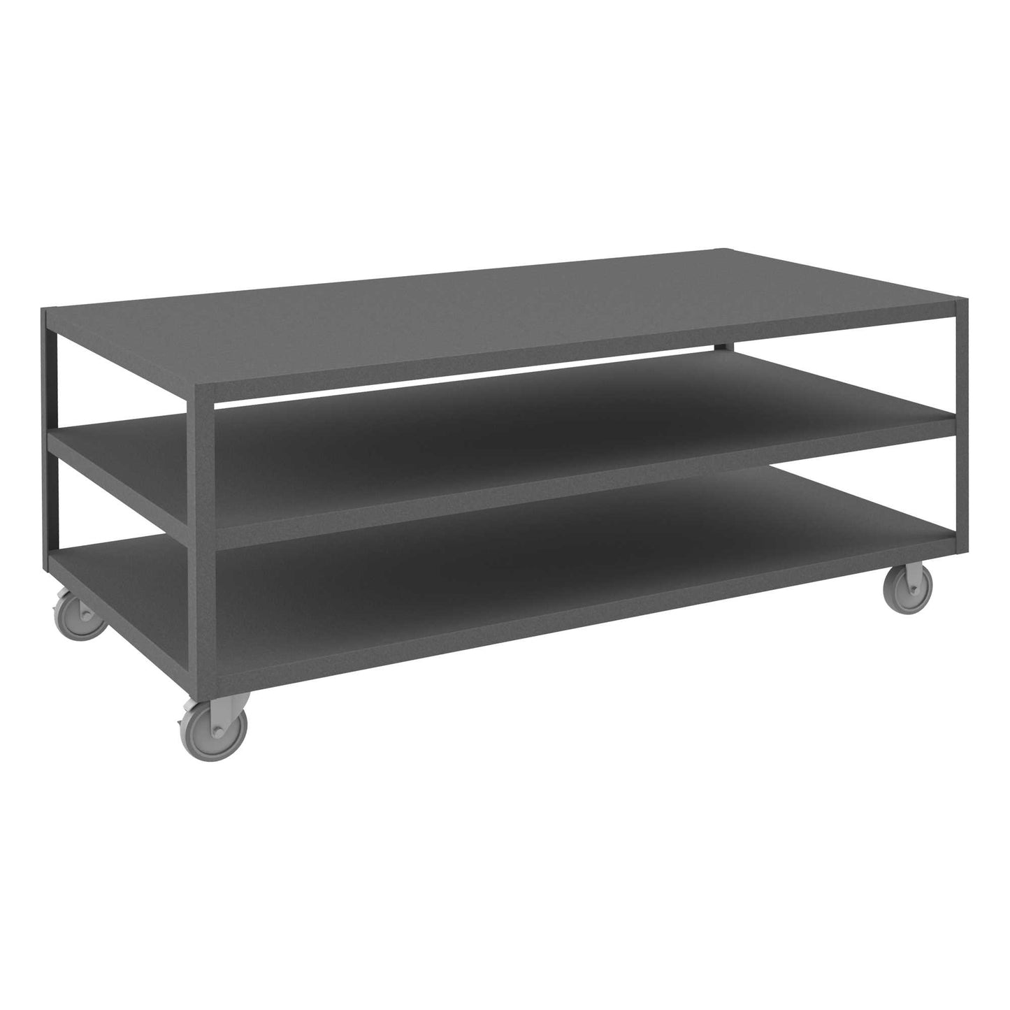 Durham HMT-3672-3-95 HIGH DECK PORTABLE TABLE, 3 SHELVES, 36-1/4 X 72-1/4 X 30-1/16