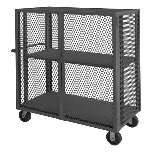 Durham HTL-2448-DD-1AS-95 MESH TRUCK, 1 ADJUSTABLE SHELF, 24 X 48, 2000 LBS. CAPACITY