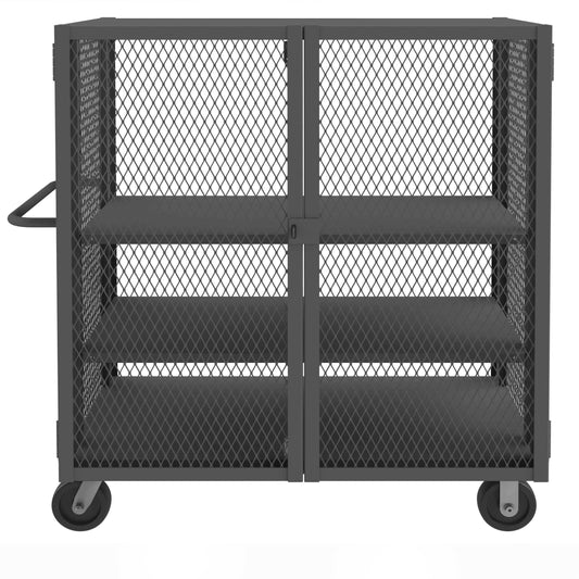 Durham HTL-2448-DD-2AS-95 MESH TRUCK, 2 ADJUSTABLE SHELVES, 24 X 48, 2000 LBS. CAPACITY