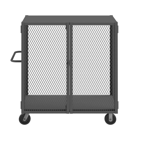 Durham HTL-2448-DD-95 CAGE TRUCK, LOW DECK, PAD LOCKABLE, 24 X 48, 2000 LBS. CAPACITY