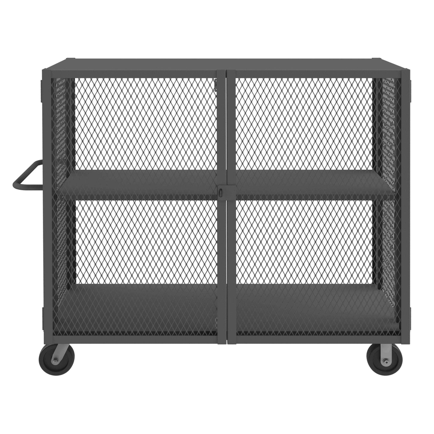 Durham HTL-2460-DD-1AS-95 MESH TRUCK, 1 ADJUSTABLE SHELF, 24 X 60, 2000 LBS. CAPACITY