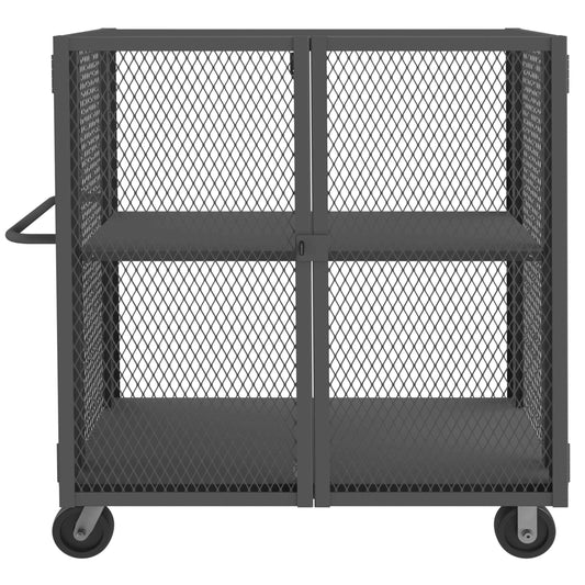 Durham HTL-3048-DD-1AS-95 MESH TRUCK, 1 ADJUSTABLE SHELF, 30 X 48, 2000 LBS. CAPACITY
