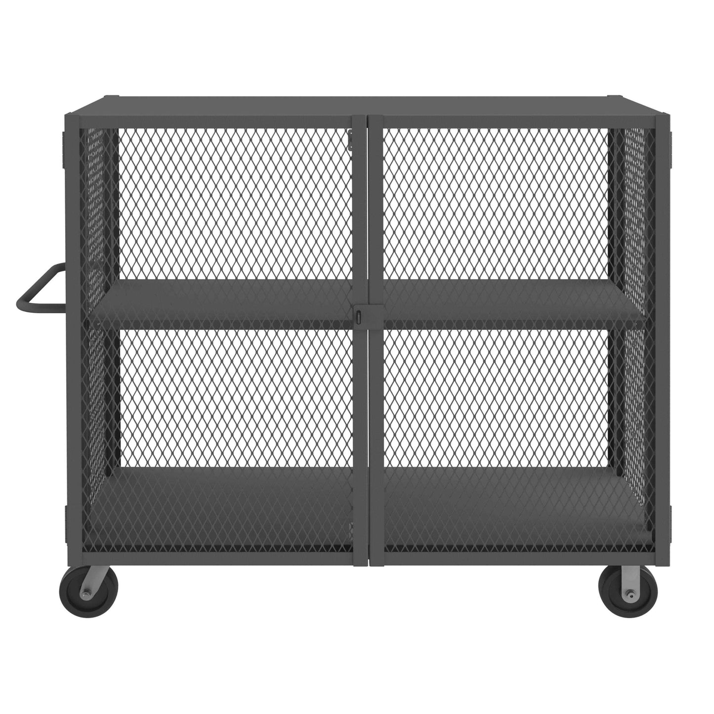 Durham HTL-3060-DD-1AS-95 MESH TRUCK, 1 ADJUSTABLE SHELF, 30 X 60, 2000 LBS. CAPACITY