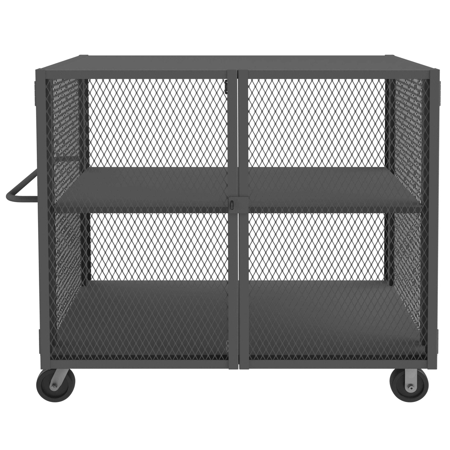 Durham HTL-3660-DD-1AS-95 MESH TRUCK, 1 ADJUSTABLE SHELF, 36 X 60, 2000 LBS. CAPACITY
