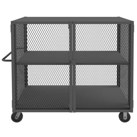 Durham HTL-3660-DD-1AS-95 MESH TRUCK, 1 ADJUSTABLE SHELF, 36 X 60, 2000 LBS. CAPACITY