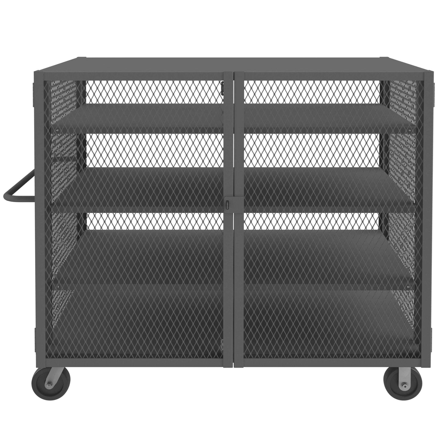 Durham HTL-3660-DD-3AS-95 MESH TRUCK, 3 ADJUSTABLE SHELVES, 36 X 60, 2000 LBS. CAPACITY