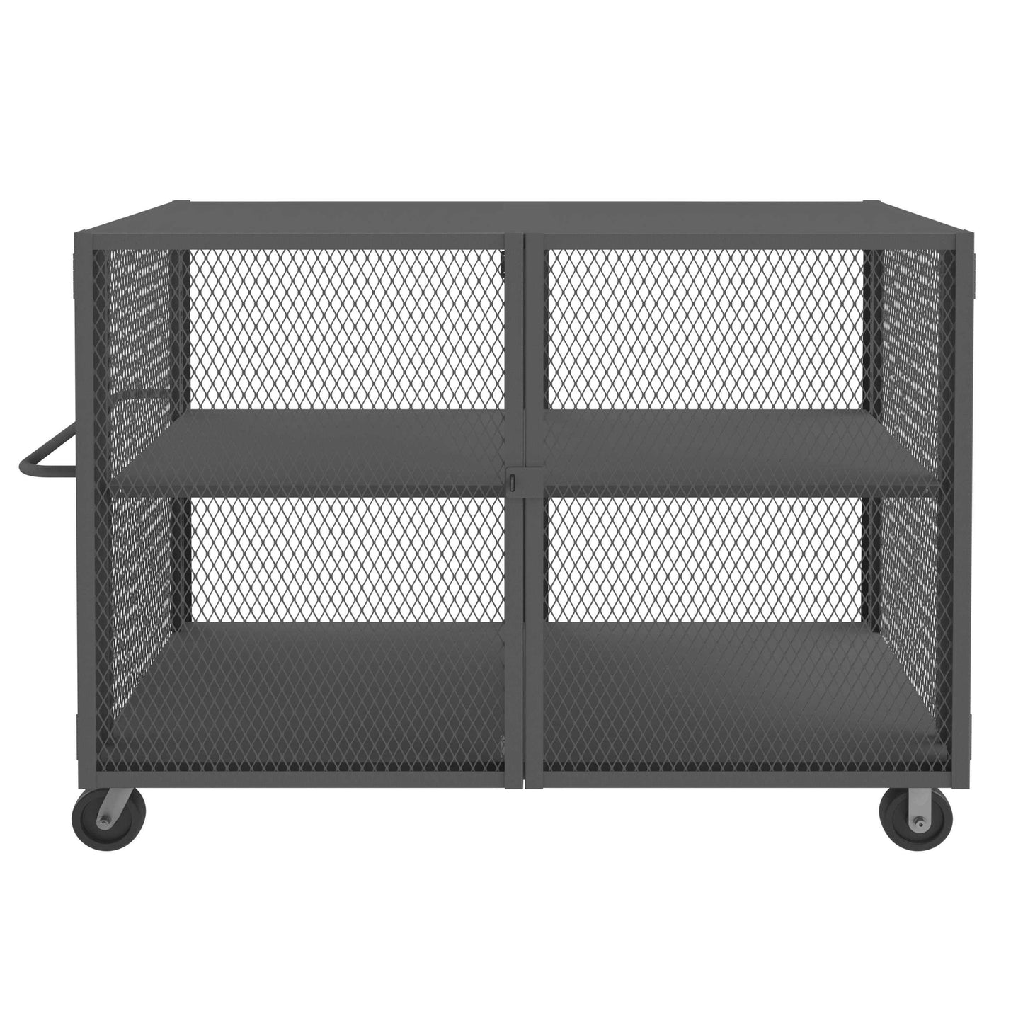 Durham HTL-4474-DD-1AS-95 MESH TRUCK, 1 ADJUSTABLE SHELF, 44 X 74, 2000 LBS. CAPACITY